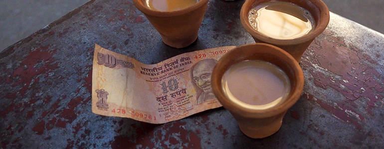 Chai Massala tea in terracotta cups