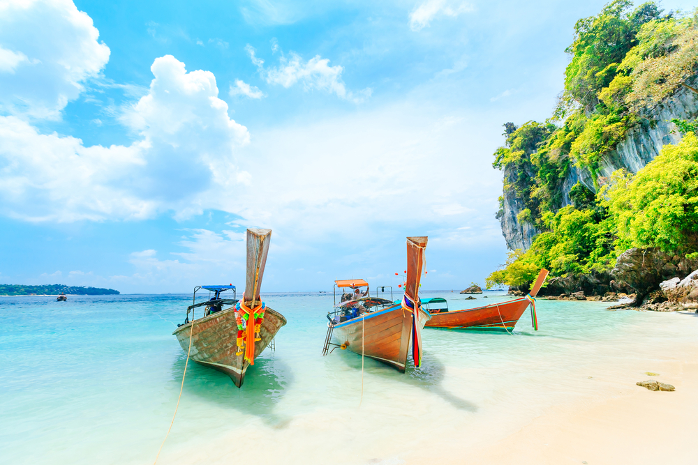 Boats on thailand beach 